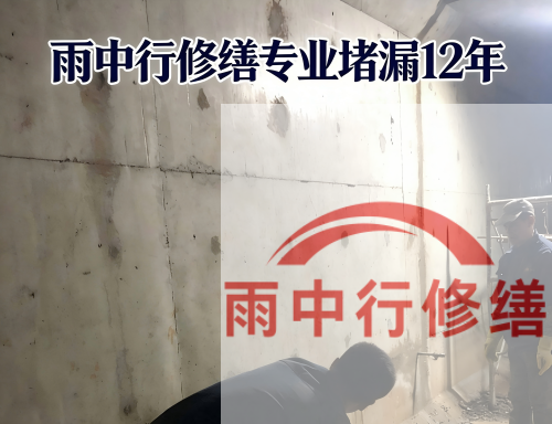 金山某商场电梯井堵漏案例